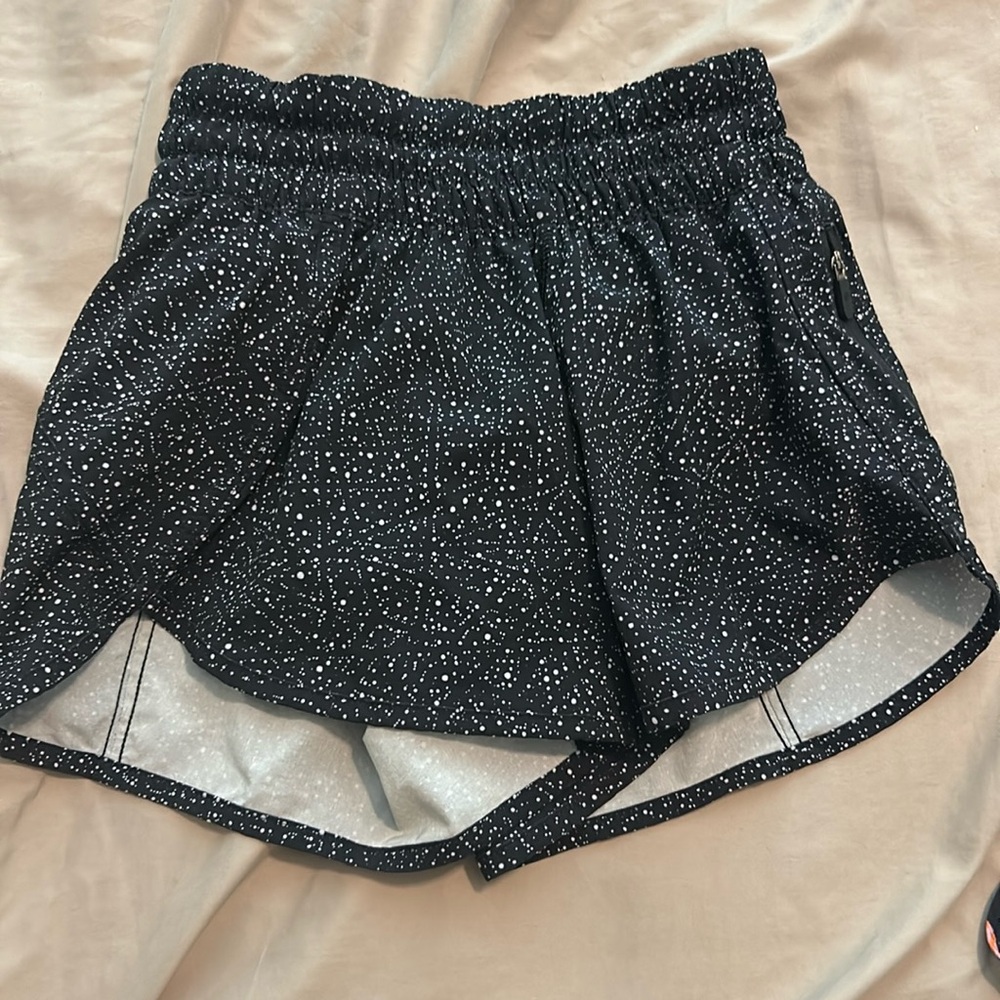 lululemon athletica Black with White Speckle Athletic Shorts